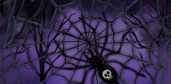 Grusel-Büfett: Ein zuckersüßes Spinnennetz