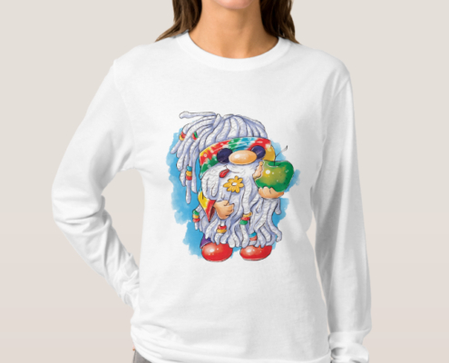 Hippie Gnome - Frauen-Langarmshirt 01
