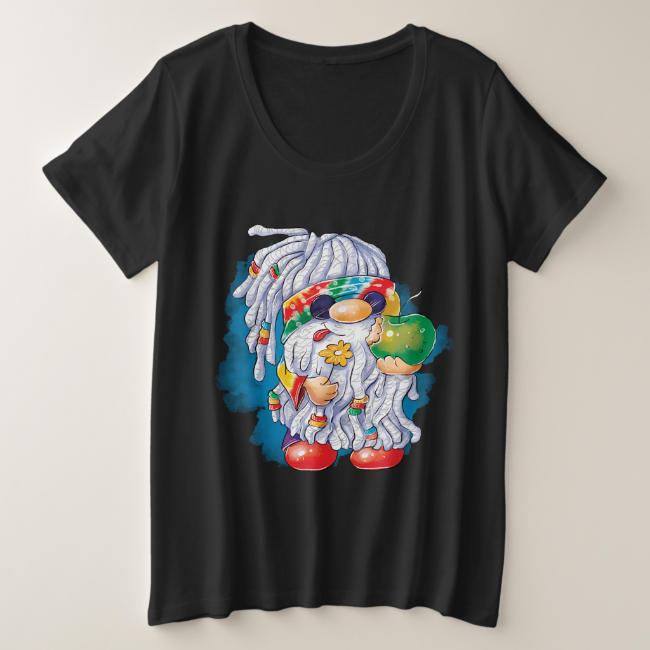 Hippie Gnome - Frauen-T-Shirt 01 - Übergröße