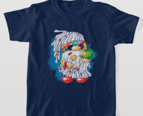 Hippie Gnome - Mädchen-T-Shirt 02