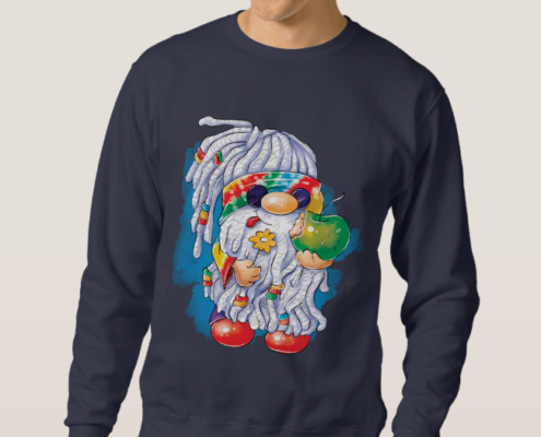 Hippie Gnome - Männer-Sweatshirt 01