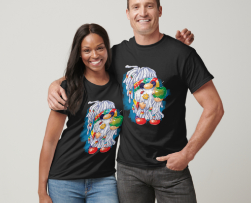 Hippie Gnome - Männer-T-Shirt 01