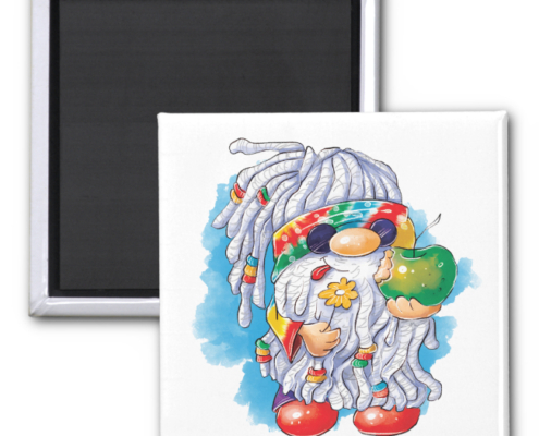 Hippie Gnome - Magnet 01
