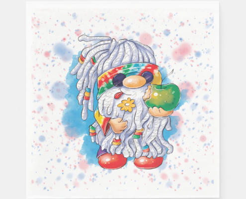 Hippie Gnome - Serviette 01