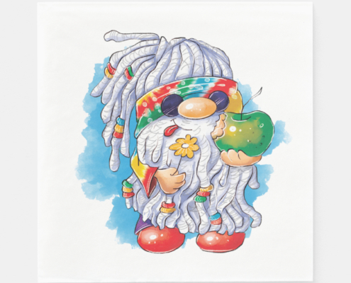 Hippie Gnome - Serviette 02