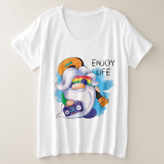 Hippie Gnome - Frauen-T-Shirt 04 - Übergröße