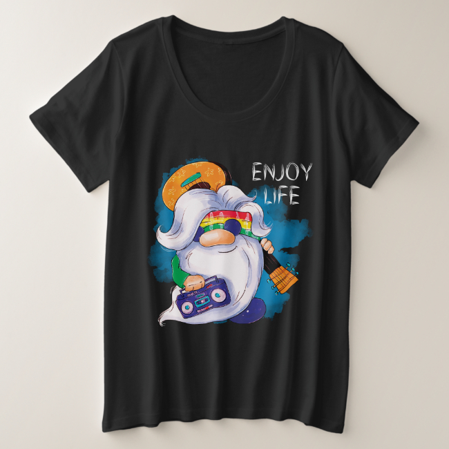 Hippie Gnome - Frauen-T-Shirt 05 - Übergröße