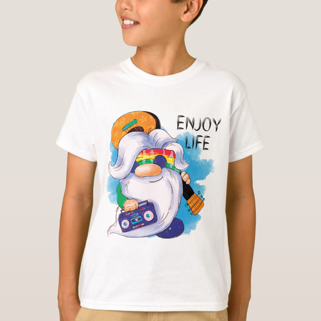 Hippie Gnome - Jungen-T-Shirt 02