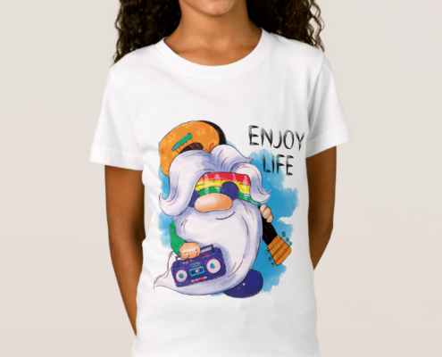Hippie Gnome - Mädchen-T-Shirt 03