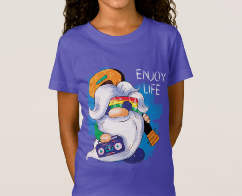 Hippie Gnome - Mädchen-T-Shirt 04