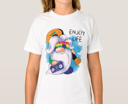 Hippie Gnome - Mädchen-T-Shirt 05