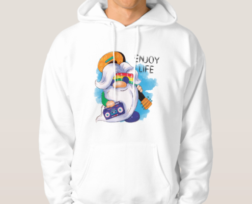 Hippie Gnome - Männer Hoodie 03