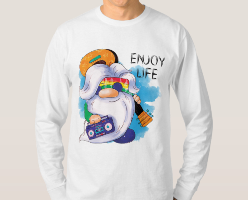Hippie Gnome - Männer-Langarmshirt 02