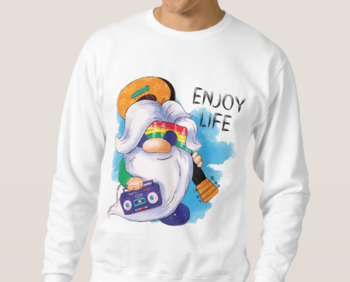 Hippie Gnome - Männer-Sweatshirt 02