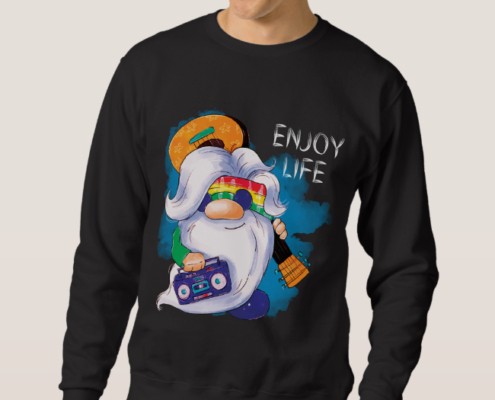 Hippie Gnome - Männer-Sweatshirt 03