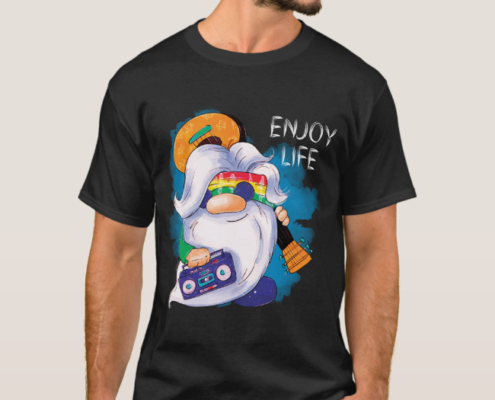 Hippies Gnome - Männer-T-Shirt 04