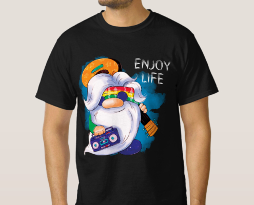 Hippies Gnome - Männer-T-Shirt 07
