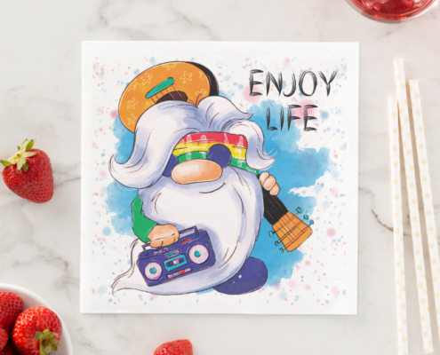 Hippies Gnome - Papierservietten 04