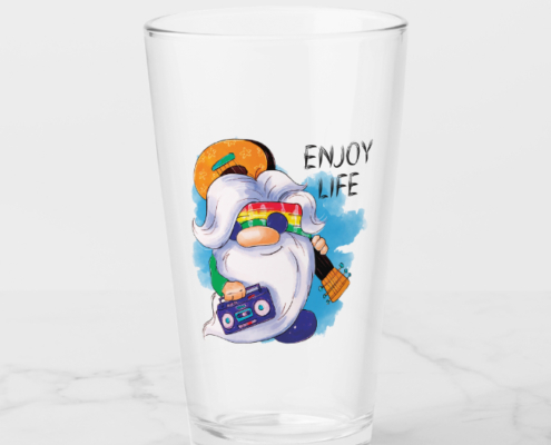 Hippie Gnome - Trinkglas 02