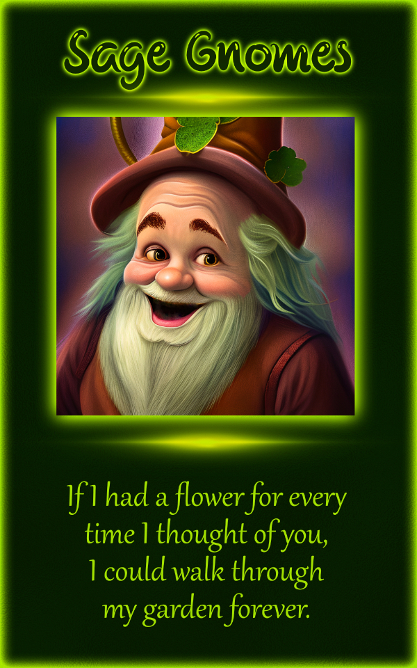 Irish Blessings: If I had a flower for every time I thought of you,
