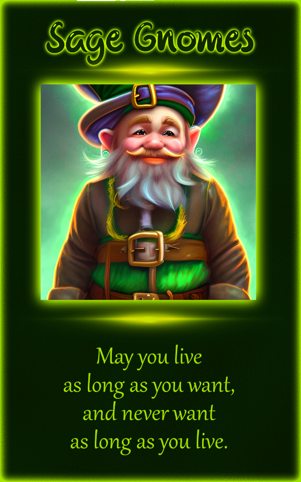 Irish Blessing: May you live as long as you want