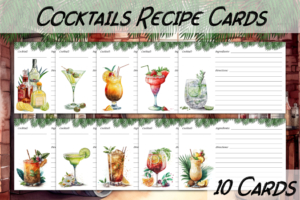 Cocktails Recipe Cards
