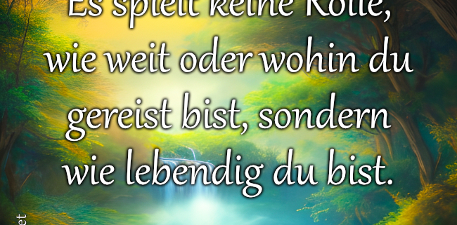 Es spielt keine Rolle, wie weit