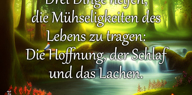 Drei Dinge helfen