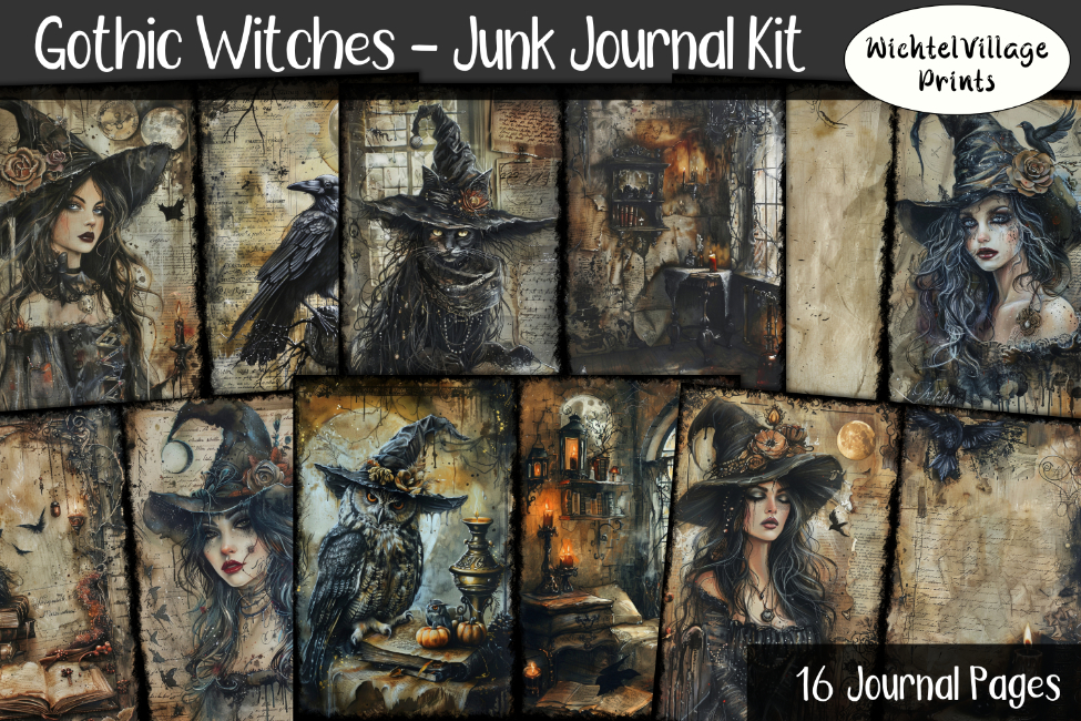 Gothic Witches - Junk Journal Kit