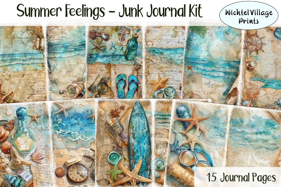 Summer Feelings - Junk Journal Kit