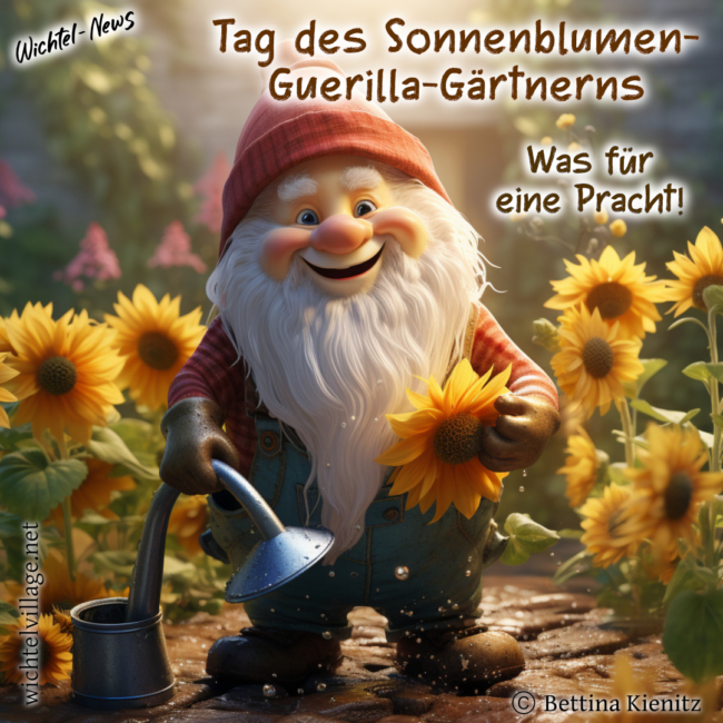 Wichtel-News: Tag des Sonnenblumen-Guerilla-Gärtnerns