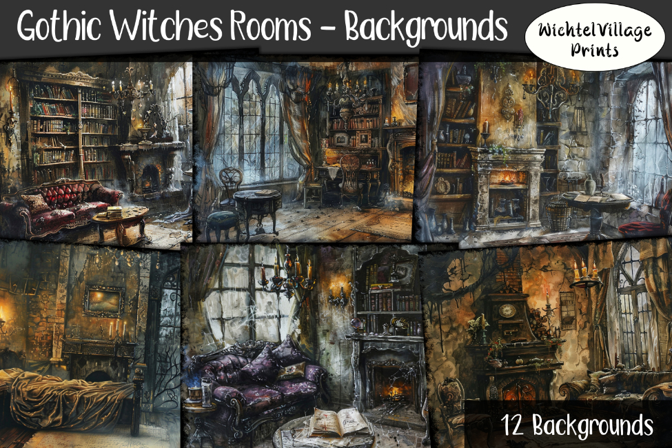 Gothic Witches Rooms - Backgrounds