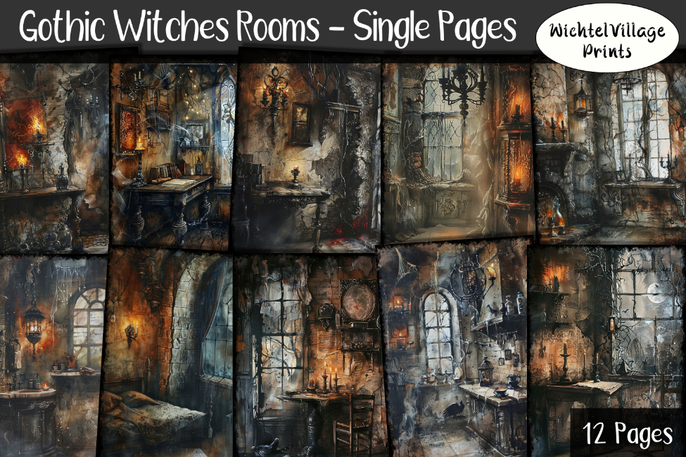 Gothic Witches Rooms - Single Pages