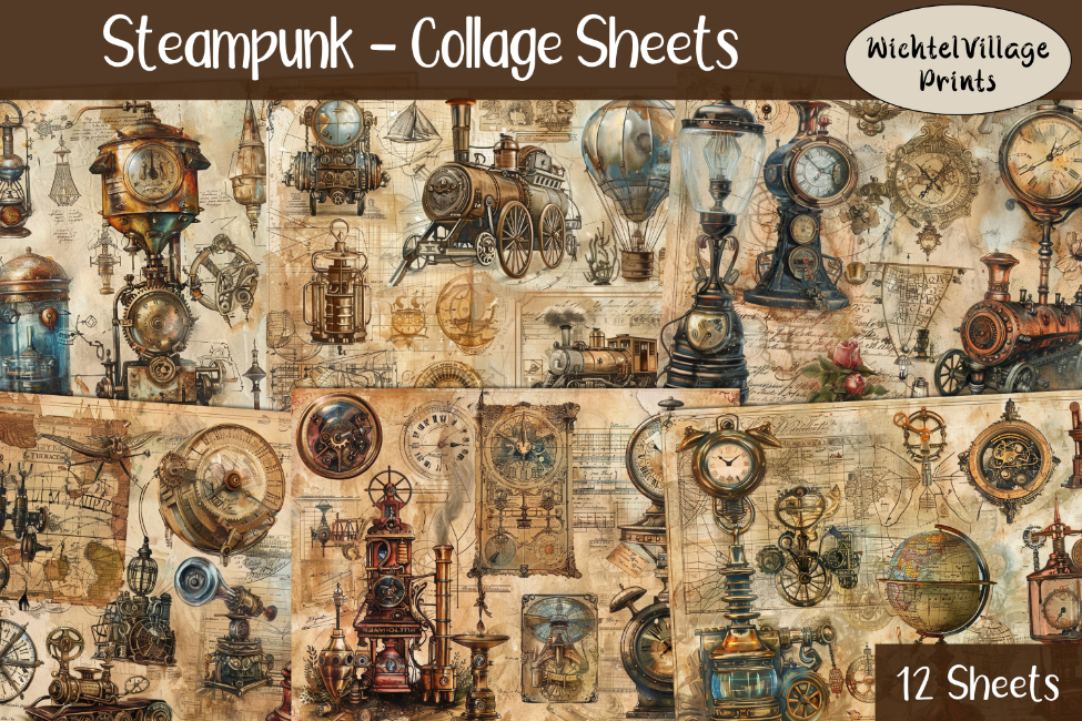 Steampunk - Collage Sheets