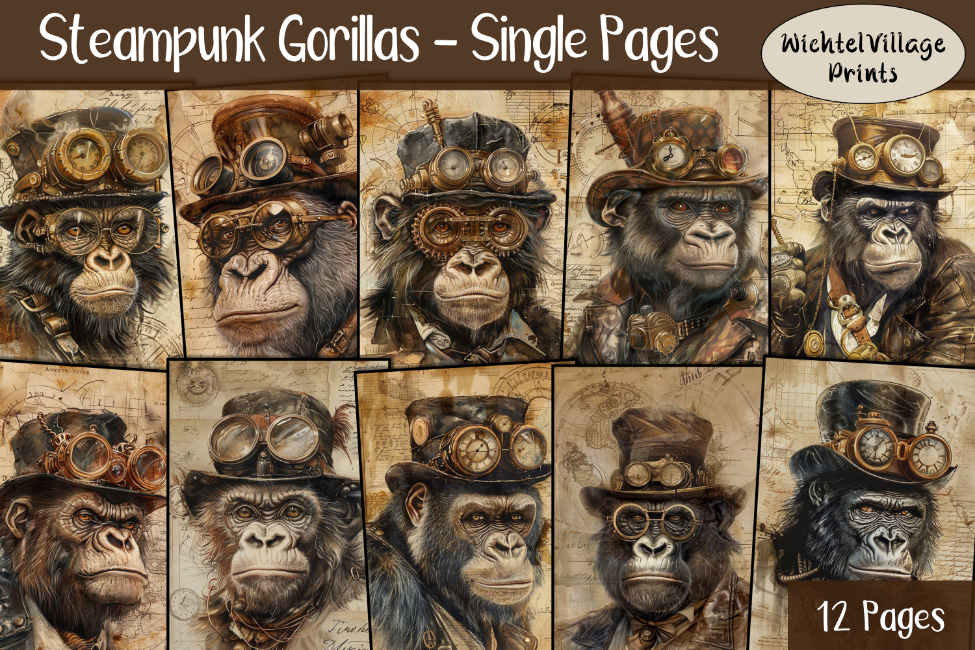 Steampunk Gorillas - Single Pages