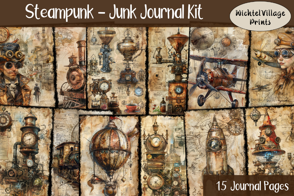 Steampunk - Junk Journal Kit