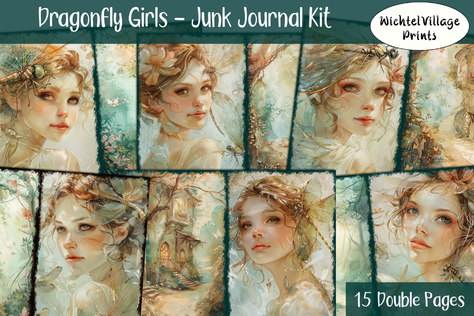 Dragonfly Girls - Junk Journal Kit
