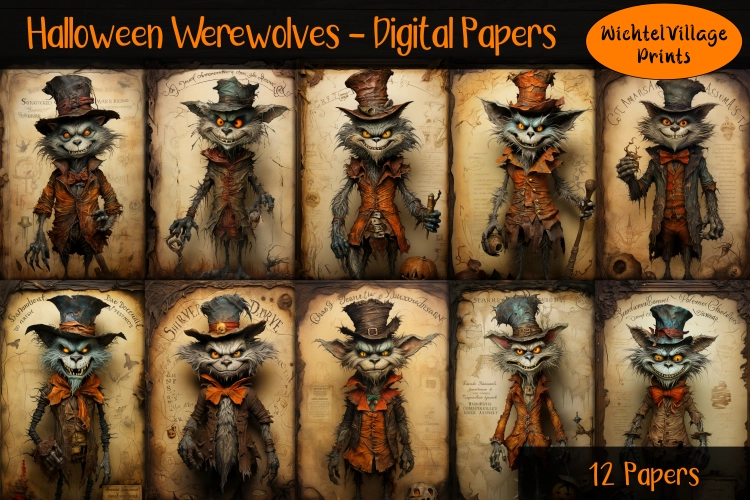 Halloween Werewolves - Digital Papers