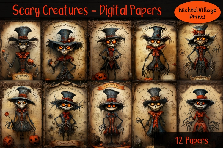 Scary Creatures - Digital Papers