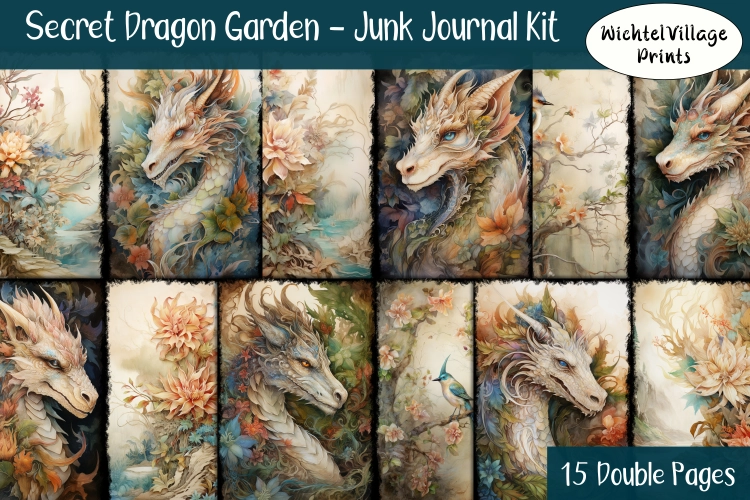 Secret Dragon Garden - Junk Journal Kit