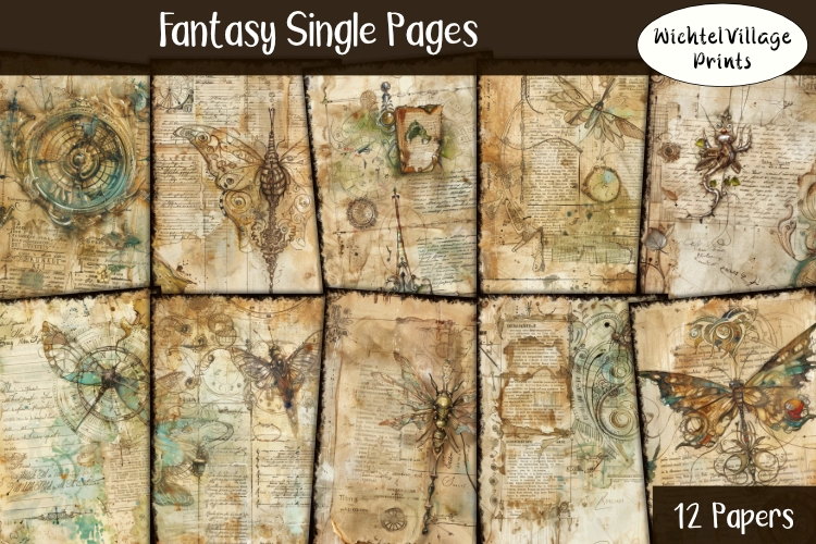 Fantasy Single Pages - Junk Journal