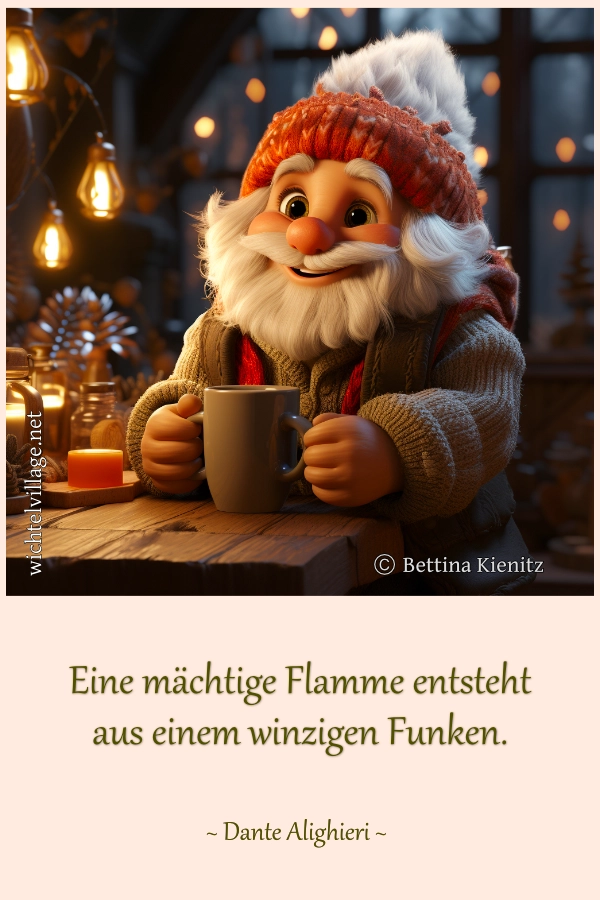 Eine mächtige Flamme entsteht