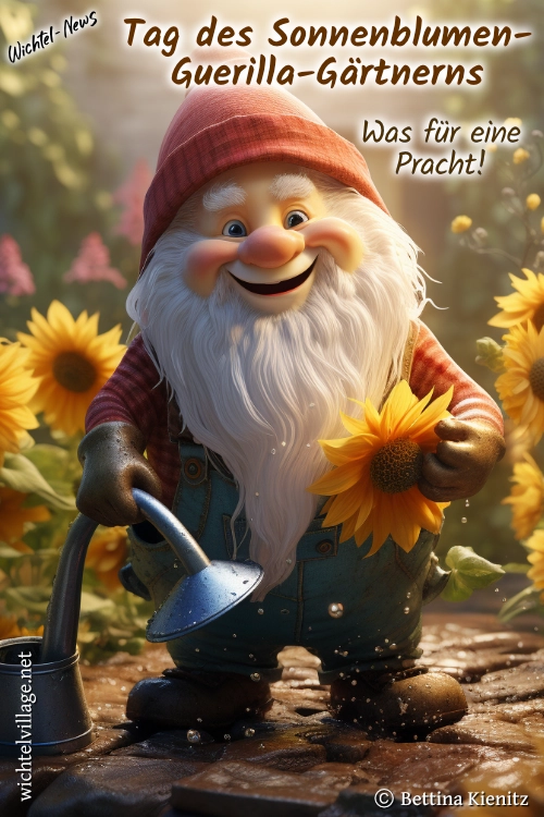 Wichtel-News - Internationaler Tag des Sonnenblumen-Guerilla-Gärtnerns