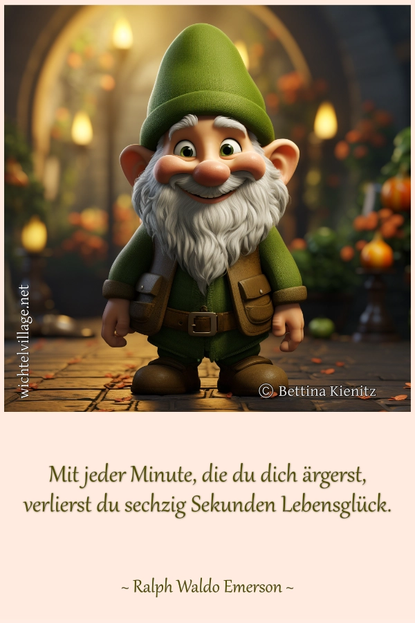 Mit jeder Minute, die du dich ärgerst