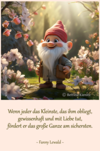 Wenn jeder das Kleinste