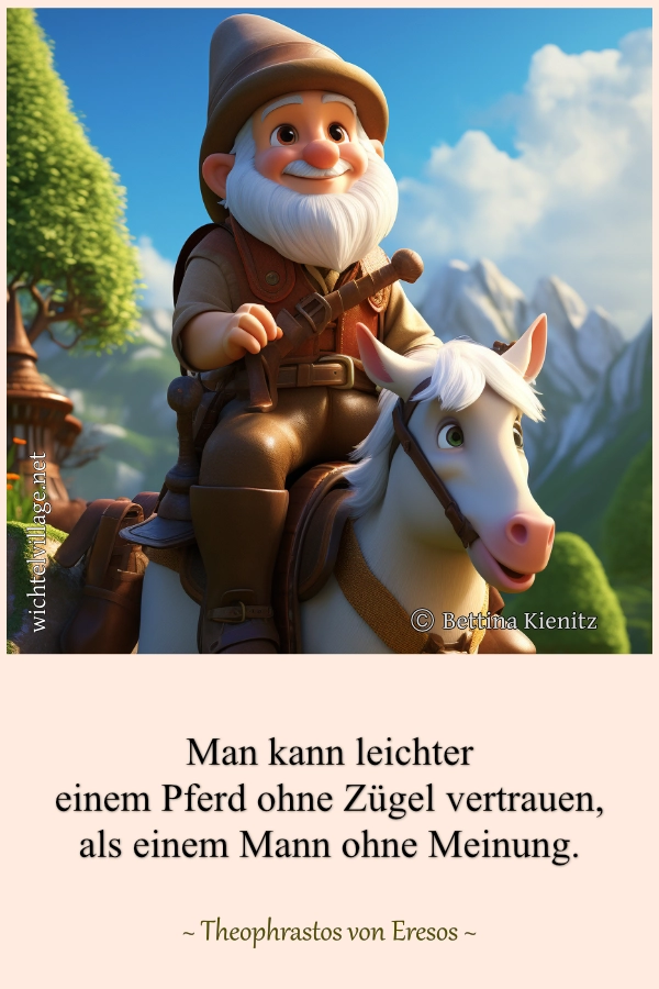 Man kann leichter einem Pferd ohne Zügel vertrauen