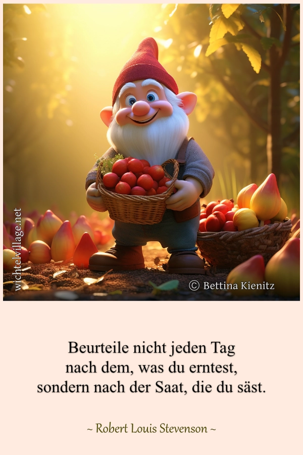 Beurteile nicht jeden Tag nach dem, was du erntest