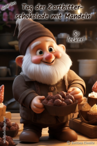 Tag der Zartbitterschokolade mit Mandeln