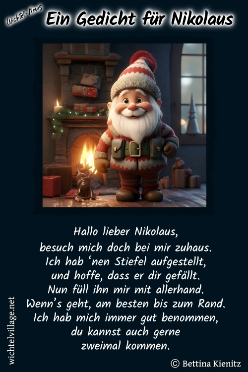 Wichtel-News - Ein Gedicht für Nikolaus Wichtel-News - Ein Gedicht für Nikolaus