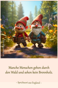 Manche Menschen gehen durch den Wald